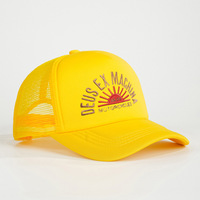 Casquette OEM à 5 panneaux en maille Casquette de baseball décontractée pour sports d'extérieur Broderie 2D Deus Ex Design 100% Polyester Ecran solaire Street