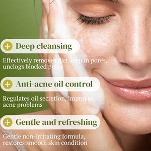 KORMESIC - Limpiador Facial de Té Verde Suave de 100 g, Espuma Rica, Hidratante e Iluminadora, para el Acné, Marca Privada, Venta al por Mayor - Product Image 3