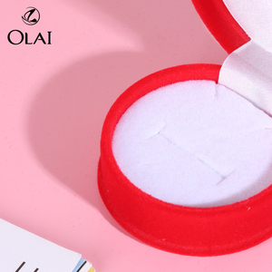 Bán Buôn Màu Đỏ Đáng Yêu Vương Miện Vòng Bông Tai Mặt Dây Chuyền Hộp Đổ Xô Nhung Nhựa Trang Sức Set Hộp - Product Image 5