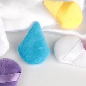 Esponja de Maquillaje de Terciopelo de Algodón en Forma de Corazón, Lágrima y Triángulo para Base de Maquillaje Seca y Húmeda - Product Image 6