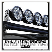 Nouvelle barre lumineuse LED modulaire laser de 38 pouces, projecteur connectable, 22400LM, 12V, pour Polaris RZR, Can-Am Maverick, UTV, camion
