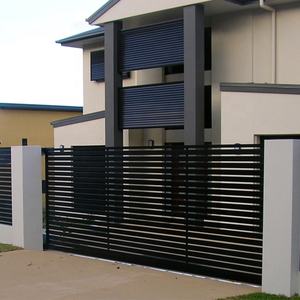 Precios de fábrica valla de aluminio recinto parrillas de acero diseño de valla de aluminio negro seguridad - Product Image 2