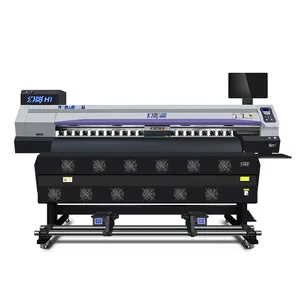 new design 1.85m large format eco solvent printer 4 head eco solvent industrial printer printing advertising