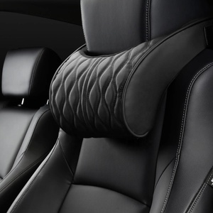 2024 voiture cou oreiller PU cuir lombaire taille Support pour siège mémoire dossier appui-tête coussin Auto <span class=keywords><strong>Gadget</strong></span> accessoires intérieur - Product Image 2