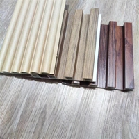 Panel Dinding dan Plafon WPC 3D Modern Berongga Tahan Air, Dekorasi Interior WPC Harga Pabrik untuk Panel WPC Elegan