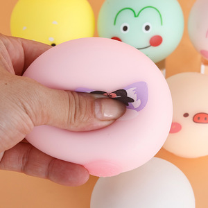 New 7.5cm Luminous Tofu Ball TPR <b>Squishy</b> Toy Funny Expression Stress Relief Easy Mood Squeeze Toy for Kids Adults Great Gift - Product Image 3