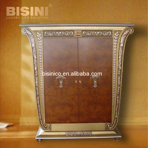 Meubles anciens français, <span class=keywords><strong>comptoir</strong></span> de bar <span class=keywords><strong>en</strong></span> <span class=keywords><strong>bois</strong></span> et cave à vin, ensemble de bar doré pour la maison - Product Image 2