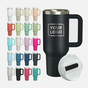 Mug isotherme personnalisé de 40 oz pour sublimation, tasse à café portable d'extérieur de 40 oz avec poignée, en stock - Product Image 4