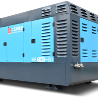 Compresseur d'air diesel stationnaire Hongwuhuan pour forage de puits d'eau, 25 bars, 1100 CFM, à vendre en Thaïlande