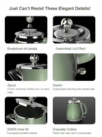 Bouilloire Électrique en Acier Inoxydable de 1,8 Litre, Nouveau Design, Qualité Supérieure, Appareil Électroménager