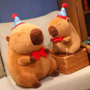 Panda Crocodile Amis Doux Kapibara Poupée Frites Requin Nid Dos Tortue-Maille Doublure PP Coton Animal En Peluche Jouets Ensemble - Product Image 3