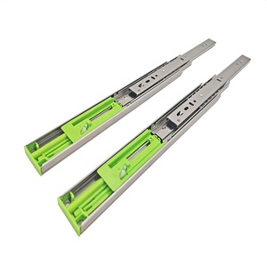 Muebles lento movimiento de rodamiento de bolas de carga pesada del Gabinete de cocina del carril canal telescópico cajón de cierre suave de diapositiva - Product Image 4