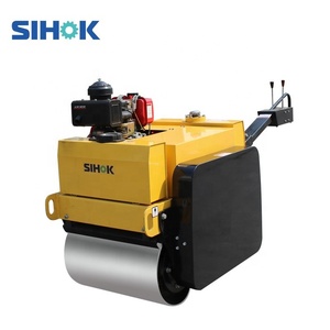 China diesel/benzin motor doppel trommel hand 0,55 tonnen zu 2 tonnen vibrations walze verdichter für asphalt straße - Product Image 5
