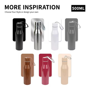 Bouteilles d'eau réutilisables sans BPA Hong Ling, gourde isotherme sous vide en acier inoxydable, bouteille d'eau personnalisée de 500 ml - Product Image 4