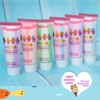 Lem krim asli 12 warna untuk kotak alat tulis DIY & casing ponsel ramah lingkungan bahan tanah liat dengan desain mulut bunga