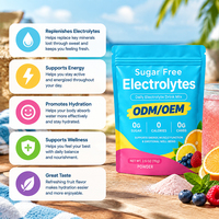 Poudre d'électrolytes sans sucre, mélange minéral zéro sucre, hydratation rapide, soutien de l'endurance, supplément sportif Keto, marque privée, en vrac
