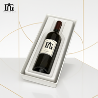 Boîte d'emballage vide en carton pour deux bouteilles de vin, personnalisée, boîte cadeau de luxe en papier pour un seul verre à vin