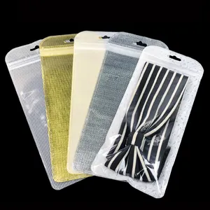 Textile Packaging Bag Clear Plastic Packaging Products Accessories Transparent Bag Side Gusset Bag