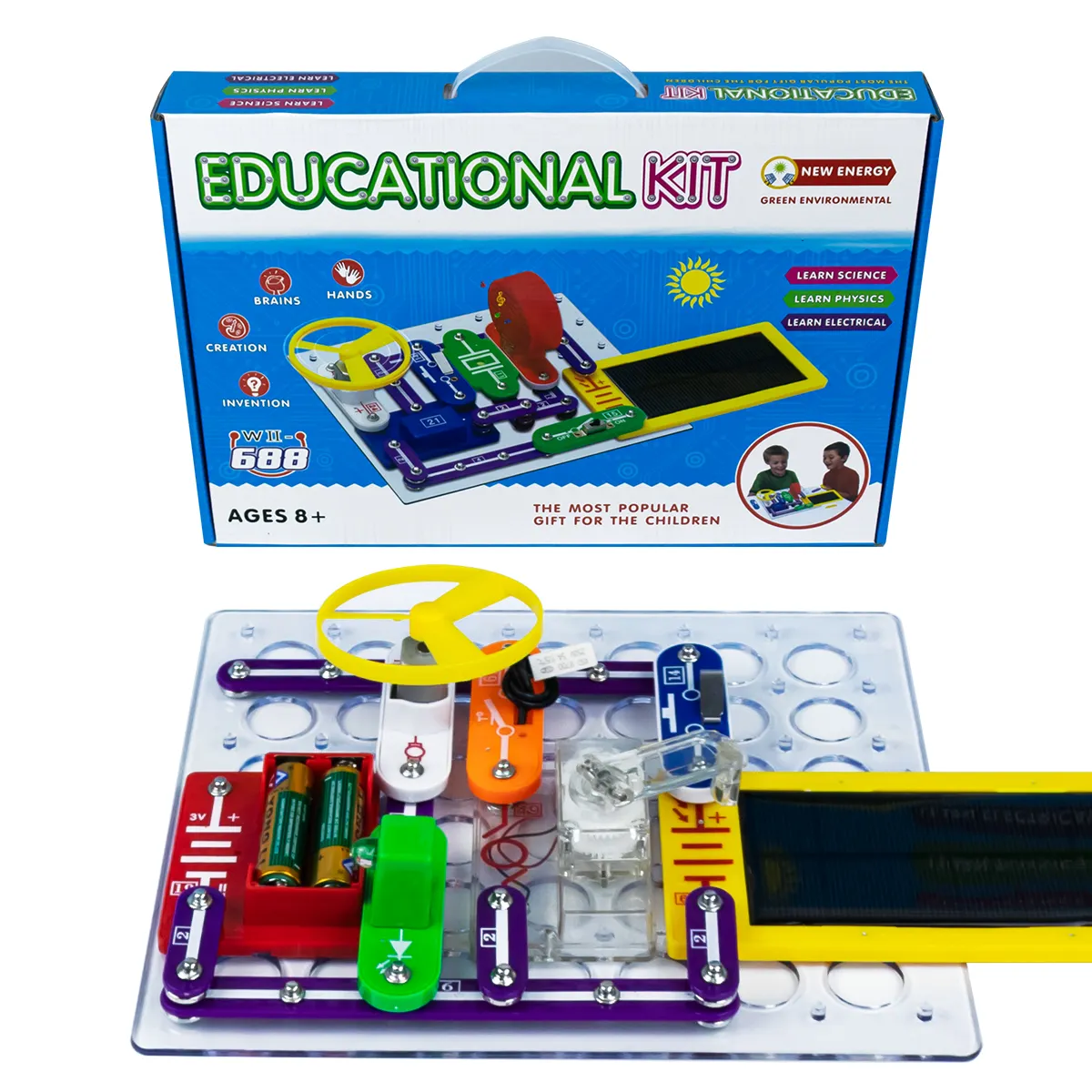 Electronic Building Block for kids 688 Circuits Phycial Kit Educational Science Kits toy DIY Electronic toys for kids