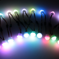 Lumière de pixel de RGBW 12V LED 3 Leds 26mm point d'amusement allume le corps en aluminium IP67 de PVC évalué pour l'application de paysage de parc à thème