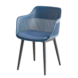 Sedia da Pranzo in Plastica con Cuscino in Cotone Bianco, Nero, Blu o Giallo per Caffetteria, <span class=keywords><strong>Cucina</strong></span>, Ristorante, Hotel - Product Image 6
