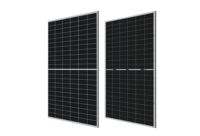 Modules solaires bifaciaux TOPCon Sunpro 620W, 132 cellules, double vitrage, type N, cadre argenté, maille blanche, marque Tier1, panneaux solaires