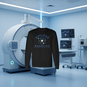 T-shirt à manches longues sur le thème de la médecine nucléaire, design pour technicien en radiologie - Product Image 1