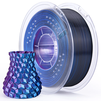 Filament d'imprimante 3D ELEGOO PLA Silk multicolore 1,75 mm 1 kg, texture soie métallique haute brillance, faible rétrécissement, haute résistance