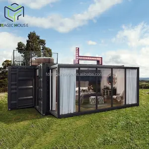 Casa mágica de contenedor expandible, casa de contenedor expandible australiana de 4 dormitorios, contenedor expandible de 20 pies para el hogar