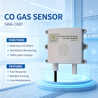 Détecteur de monoxyde de carbone industriel mural SW6CO01 avec écran OLED, transmetteur RS485 Modbus RTU pour plateforme IoT Cloud PLC