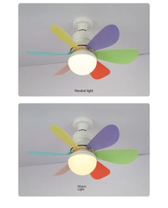Ventilateur LED de plafond Lumière Intelligente Gradation 360 Rotation Ventilateur Ampoule E27 3 Couleurs Ventilateur de Plafond avec Lumière et Télécommande 42cm 52cm - Product Image 3
