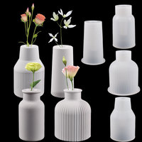 Moules en silicone pour poterie, artisanat, jardinières, vases, pour la fabrication de pots de fleurs en époxy, plâtre, béton, moule d'injection, décoration de jardinage