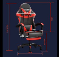 Chaise de jeu ergonomique RGB LED avec haut-parleurs en cuir PU, chaise de bureau de haute qualité pour gamer