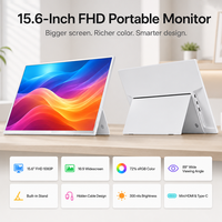Écran portable pour ordinateur portable de 15,6 pouces, deuxième écran, 1920x1080 FHD, 72% SRGB IPS, 300 nits, USB-C, VESA, moniteur externe pour PC OEM
