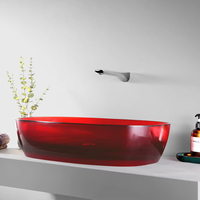 Luxuriöser, umweltfreundlicher, wasserabweisender, leicht zu reinigender Joystick-Wasserhahn mit Griff für Aufsatzwaschbecken, individuell gefärbtes Design für das Badezimmer