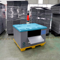 Boîte de transport en plastique multi-usages Palette en plastique réutilisable avec conception de caisse pliable