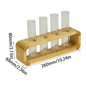 Premium Quality <span class=keywords><strong>Wood</strong></span> Factory Custom ized hand gefertigte polierte Massiv kiefernholz Labs Reagenzglas Rack Stand halter - Product Image 6