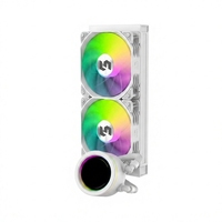 Radiateur de refroidissement à eau de 240 mm pour processeur Intel avec dissipateur thermique en aluminium et pompe LED silencieuse, refroidisseur liquide pour boîtier d'ordinateur