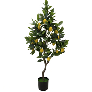 Bonsaï d'agrumes artificiel nordique réaliste, plante verte artificielle pour décoration intérieure, jardin, Thanksgiving, plante en pot à haute résistance aux UV - Product Image 4