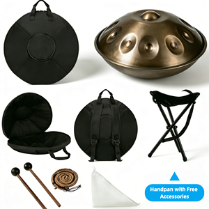 Tambour à langue en acier inoxydable <span class=keywords><strong>de</strong></span> 22 pouces, 9 notes, <span class=keywords><strong>instrument</strong></span> <span class=keywords><strong>de</strong></span> <span class=keywords><strong>musique</strong></span> fait main avec sac et support pour tambour à main - Product Image 6