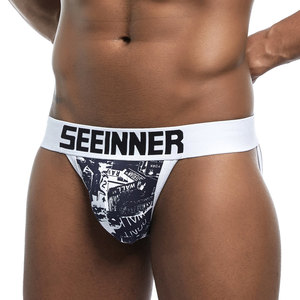 Correa Jock personalizada impresa transparente, Sexy, suspensorio, ropa interior, <span class=keywords><strong>Gay</strong></span>, negro, para hombre, suspensorio - Product Image 5