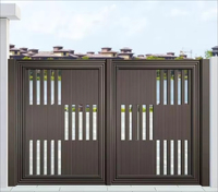 Portail en alliage d'aluminium thermolaqué pour villa, hôtel, allée de garage - Design moderne, durable, portes doubles