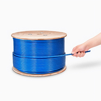 Cable Ethernet Cat5e/Cat6 de Alta Velocidad para Interiores, 305m, FTP/UTP, Revestimiento de PVC Impermeable, Compatible con POE, Transmisión de Datos Estable