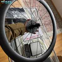 Roda Sepeda SeeMore UD Matte Carbon Fiber Center Lock Road Racing Wheelset Tape Ready Aerodynamic Spoke Carbon Fiber Wheelset