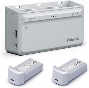 Adaptador Potensic y 2 baterías de plástico inteligentes Centro de carga paralelo para Atom Drone - Product Image 1