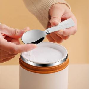 <span class=keywords><strong>2</strong></span>层不锈钢气密零食盒无双酚a防漏金属食品容器，带盖双层饭盒，用于食品储存 - Product Image 4