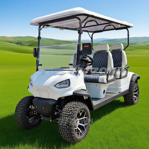 Carrito de golf elevado y duradero con faros LED brillantes para el transporte de huéspedes en el área panorámica del manor - Product Image 5