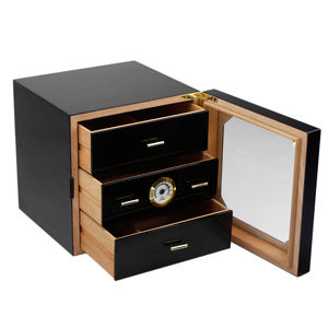 Humidor de Puros de Alta Gama en Madera de Cedro <span class=keywords><strong>Español</strong></span> con Bandeja, Acabado en Pintura Piano - Product Image 2