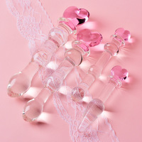 Nouveau design, marque OEM, plug anal en verre imperméable et écologique pour femmes, avec billes anales et plug anal.