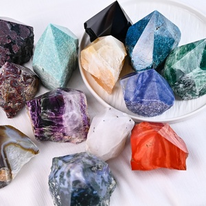 Hoge Kwaliteit Natuursteen Gemengde Materialen Ruw Zwart Obsidiaan Ruw Kristalpunt Voor Genezing - Product Image 4